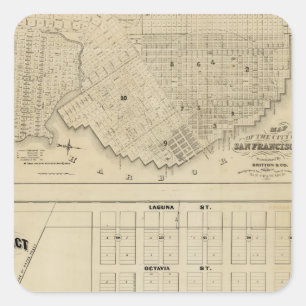 Beideman Tract, San Francisco Vierkante Sticker