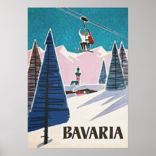 Beieren Duitsland,  Ski Poster