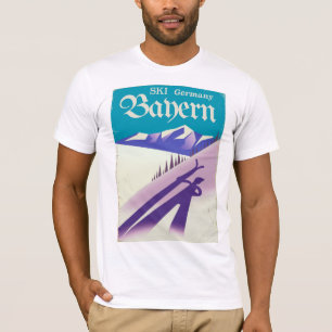 Beieren Duitsland vintage skivakantieposter T-shirt