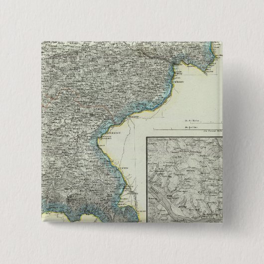 Beieren, Passau Vierkante Button 5,1 Cm (Voorkant)