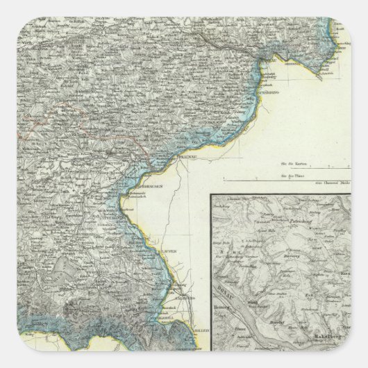 Beieren, Passau Vierkante Sticker (Voorkant)