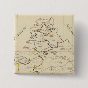 Beieren Vierkante Button 5,1 Cm