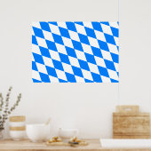 Beieren vlag Duitsland Poster (Keuken)