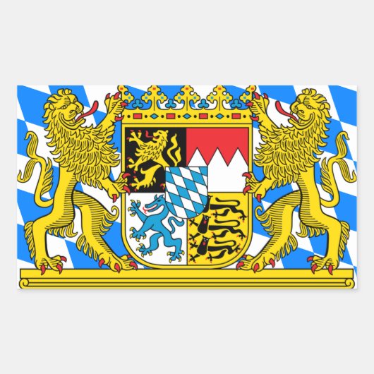 Beieren wapenschild rechthoekige sticker (Voorkant)