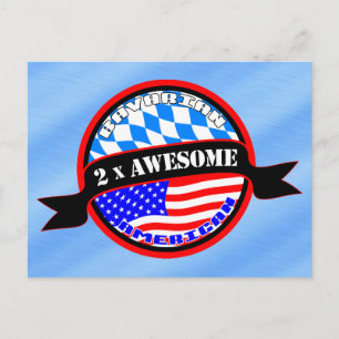 Beiers Amerikaans 2x Geweldige design Briefkaart