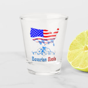 Beierse Amerikaanse wortels, Bayern Beieren Shot Glas