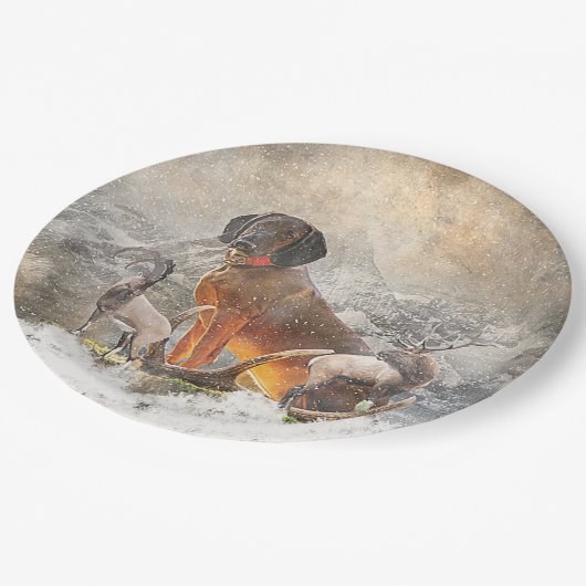 Beierse bergheuvel, kunst papieren bordje (Gekanteld)