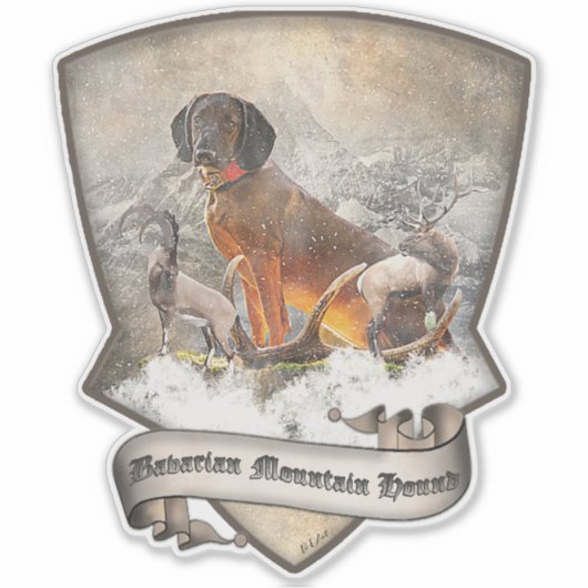 Beierse bergheuvel, kunst sticker (Voorkant)