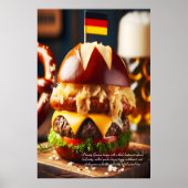 Beierse Brat Burger Bliss 24x36 Poster (Voorkant)