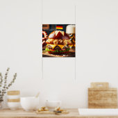 Beierse Brat Burger Bliss Poster (Keuken)
