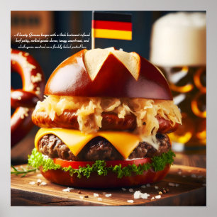 Beierse Brat Burger Bliss Poster