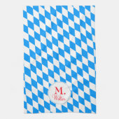 Beierse hombuses monogrammen keukenhanddoek (Verticaal)