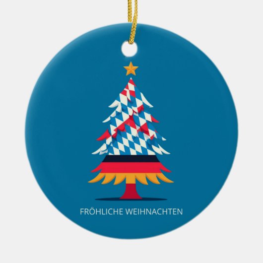 BEIERSE VLAG GEÏNSPIREERD KERAMISCH ORNAMENT (Voorkant)