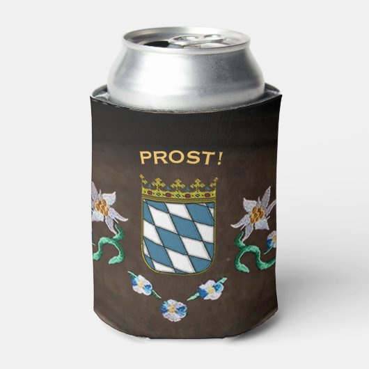 Beierse wapenschild "Prost!" Blikjeskoeler (Blikje Voorkant)