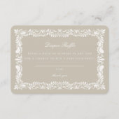 Beig Talavera Tile Diaper Raffle Invitation Insert (Devant)