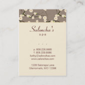 Beige 2 de fleurs de cerisier de spa de carte de (Dos)