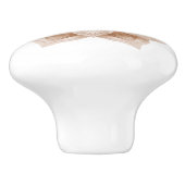 Beige 3D Shiny Mandala Keramische Knop (Zijkant)