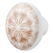 Beige 3D Shiny Mandala Pattern Keramische Knop (Rechts)