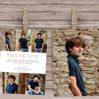 Beige 6 Photo Gras Texte Graduation Merci