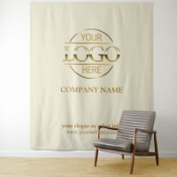 Beige Aangepast Zakelijk Logo Trade Show Achterwan