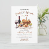 Beige Aardetone Bruiloft Feest Picknickfeest Kaart (Staand voorkant)