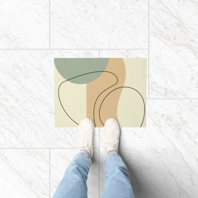 Beige Abstract Deurmat (Binnen)