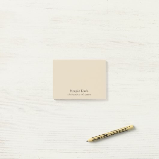 Beige Accounting Assistant Post-it® Notes (Op bureau)