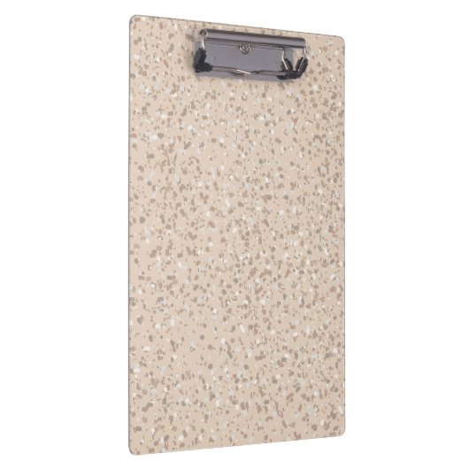 Beige Aesthetic Terrazzo Klembord (Rechts)