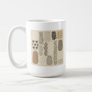 beige afbeeldingen mok. koffiemok