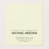 Beige & Almond Color Minimalist Simple Plain Visitekaartjes (Buitenkant ongevouwen)