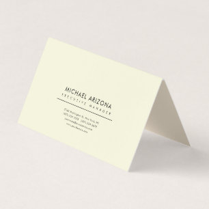 Beige & Amandel Minimalistische Eenvoudige Premium Visitekaartjes