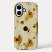 Beige & Amber Grounded Geometric Art Telefoonhoes Case-Mate iPhone Case (Achterkant)