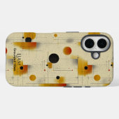 Beige & Amber Grounded Geometric Art Telefoonhoes Case-Mate iPhone Case (Achterkant (horizontaal))