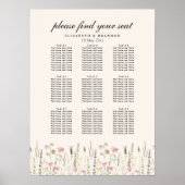 Beige and Boho Wildflower Wedding Poster (Voorkant)