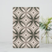 Beige and Brown Retro circular shapes Briefpapier (Staand voorkant)