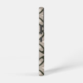 Beige and Brown Retro circular shapes Samsung Galaxy Hoesje (Rechterkant)