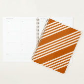 Beige and burnt orange five stripe pattern (Devant avec enveloppe)