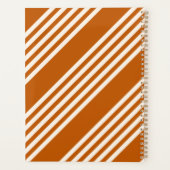Beige and burnt orange five stripe pattern (Dos)