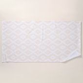 Beige and white diamond pattern strandlaken (Voorkant)