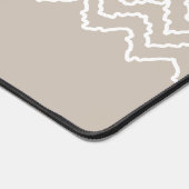 Beige And White Squiggly Chevron Zigzag Pattern (Coin)