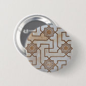 Beige Arabesque Mosaic Button (Voorkant /achterkant)