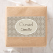 Beige Argyle Aangepaste labels (Insitu)