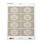 Beige Argyle Aangepaste labels (Full Sheet)