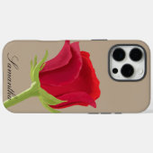 Beige avec coque iphone rose rouge (Verso (horizontal))