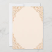 Beige avec dentelle design invitation musulman (Dos)