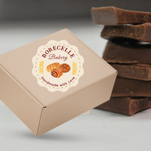 Beige Bakery bedrijfssticker Ronde Sticker