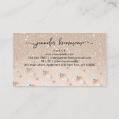 Beige Bakery Design Pastry Bag Glitz Visitekaartje (Achterkant)