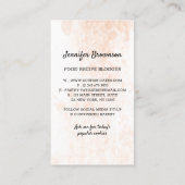 Beige Bakery Whip Pastry Visitekaartje (Achterkant)