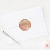 Beige bakkerij - Abstracte dripmachine Ronde Sticker (Envelop)