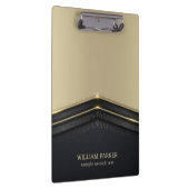 Beige & Black Gold Arrow Klembord (Rechts)